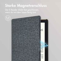 imoshion Canvas Sleepcover Klapphülle für das Pocketbook Touch Lux 5 / HD 3 / Basic Lux 4 / Vivlio Lux 5 - Glitter Schwarz