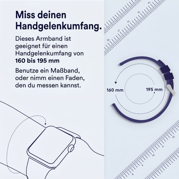 imoshion Magnetlederarmband für Apple Watch | 44/45/46/49 mm - Weiß