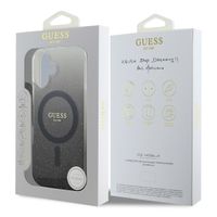 Guess MagSafe IML Glitter Gradient Case für das Apple iPhone 16 - Black