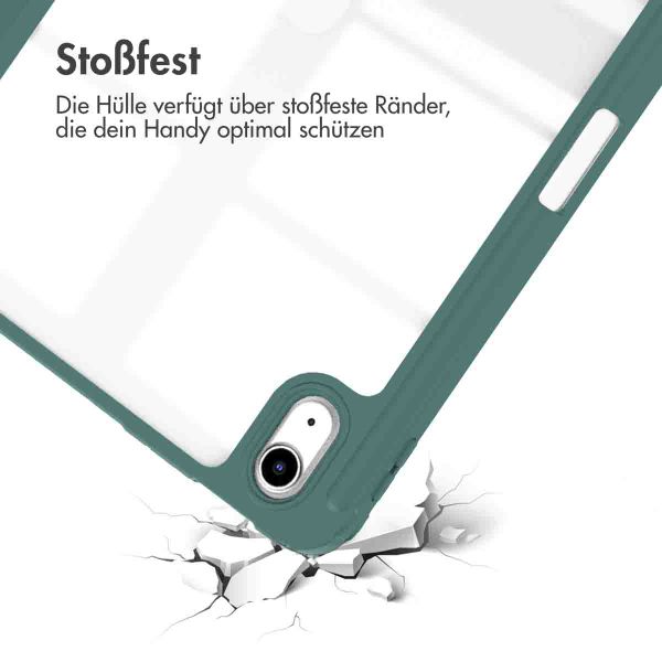 imoshion Trifold Hardcase Klapphülle Apple iPad 11 (2025) 11 Zoll A16 / iPad 10 (2022) 10.9 Zoll - Grün