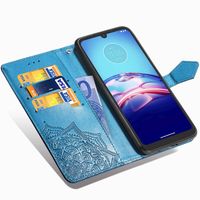 Mandala Klapphülle Motorola Moto E6s - Türkis