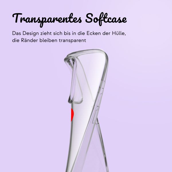 Personalisierte Hülle mit Herz iPhone 13 - Transparent