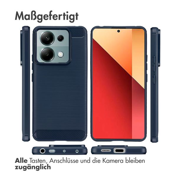 imoshion Brushed Back Cover Xiaomi Redmi Note 13 Pro (5G) / Poco X6 - Dunkelblau