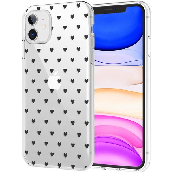 imoshion Design Hülle iPhone 11 - Herzen - Schwarz