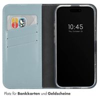 Selencia Echtleder Klapphülle Apple iPhone 16 Plus - Air Blue