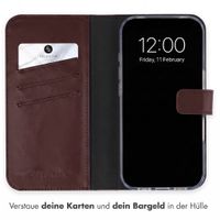 Selencia Echtleder Klapphülle Apple iPhone 18 Pro Max / 17 Pro Max - Braun