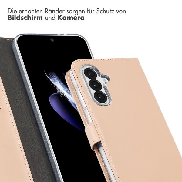 Selencia Echtleder Klapphülle für das Samsung Galaxy A56 - Dusty Pink