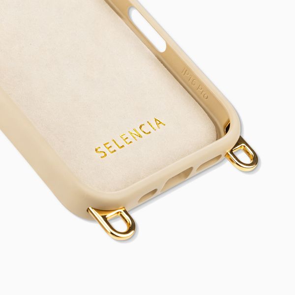 Selencia Rivièra Backcover mit MagSafe mit abnehmbaren Haken Apple iPhone 16 Pro - Milky Latte