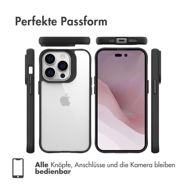 imoshion Rugged Hybrid Case für das Apple iPhone 14 Pro - Schwarz / Transparent