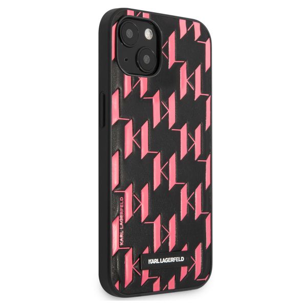 Karl Lagerfeld Hardcase Backcover Monogram Plaque für das iPhone 13 - Rosa