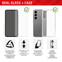 Displex Bildschirmschutzfolie Real Glass + Case Samsung Galaxy A55 - Transparent