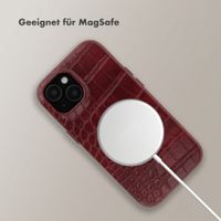 Selencia Croco Backcover mit MagSafe Apple iPhone 15 - Burgundy