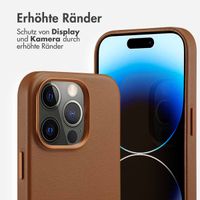 Accezz MagSafe Leather Backcover Apple iPhone 14 Pro - Sienna Brown