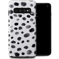 Selencia Vivid Tough Back Cover für das Samsung Galaxy S10 - Trendy Leopard