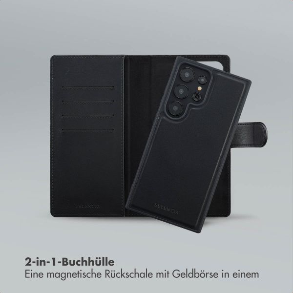 Selencia Olyn Abnehmbare Bookcase mit MagSafe Samsung Galaxy S24 Ultra - Schwarz