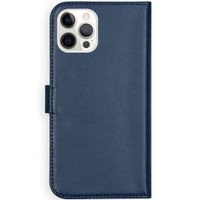 Selencia Echtleder Klapphülle Apple iPhone 12 Pro Max - Blau