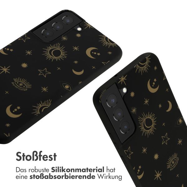 imoshion Silikonhülle design mit Band für das Samsung Galaxy S22 Plus - Sky Black