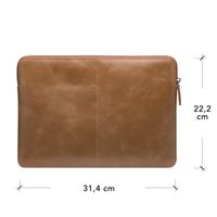 dbramante1928 Skagen Pro - Laptop Hülle 14 Zoll - Laptop Sleeve - Echtes Leder - MacBook Air 15 Zoll - Tan