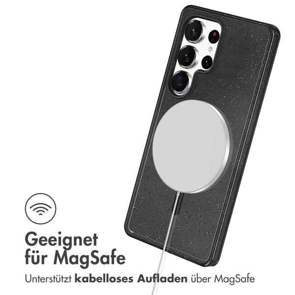 imoshion Sparkle Back Cover mit MagSafe für das Samsung Galaxy S24 Ultra - Glitzer Schwarz