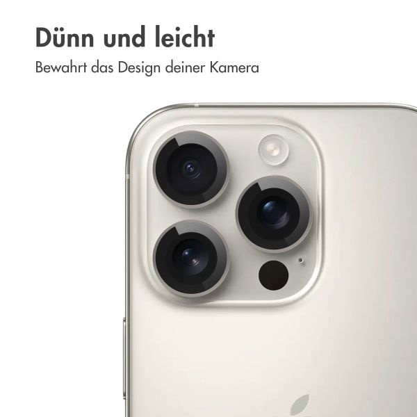 imoshion 2er-Pack Objektivschutz für Kamera für das Apple iPhone 16 Pro / 16 Pro Max - Natural / Titanium