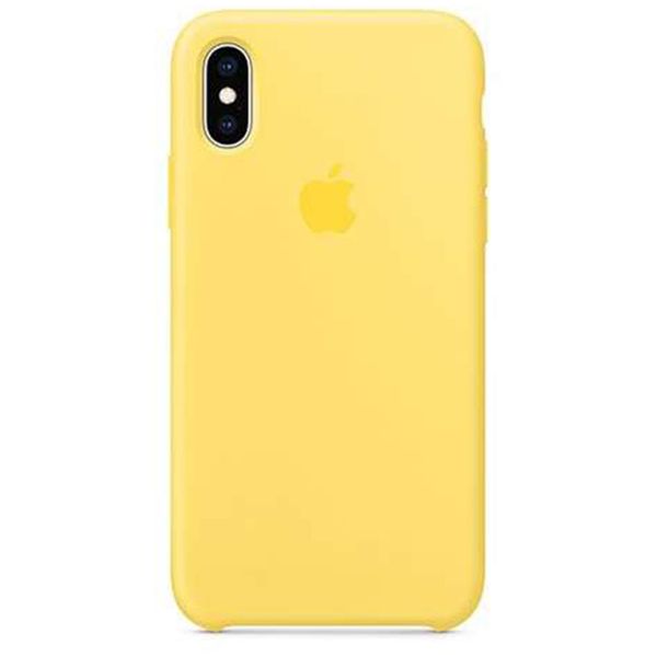 Apple Silikon-Case Canary Yellow für das iPhone Xs / X