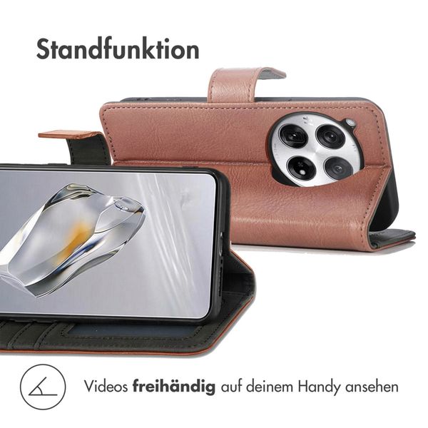 imoshion Luxuriöse Klapphülle OnePlus 12 - Braun