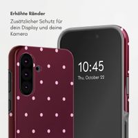 Selencia Vivid Back Cover Samsung Galaxy A36 / A56 - Happy Dots Burgundy