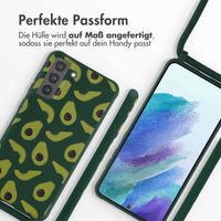 imoshion Silikonhülle design mit Band für das Samsung Galaxy S21 FE - Avocado Green