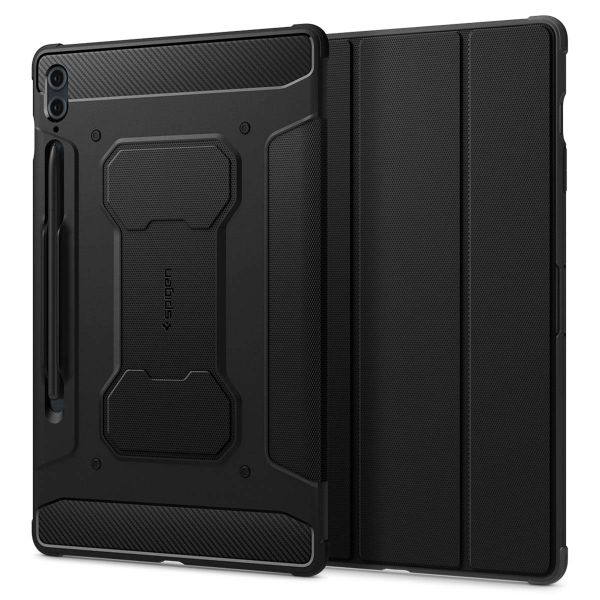 Spigen Rugged Armor Pro Klapphülle für das Samsung Galaxy Tab S9 FE Plus - Schwarz