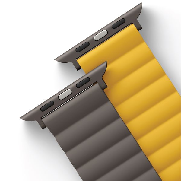 Uniq Revix doppelseitiges Armband für das  Apple Watch Series 1 t/m 11 / SE / Ultra (44/45/46/49 mm) - Mustard / Khaki