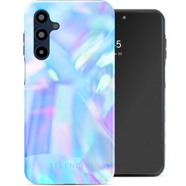 Selencia Vivid Tough Back Cover für das Samsung Galaxy A16 - Holographic Blue Dream