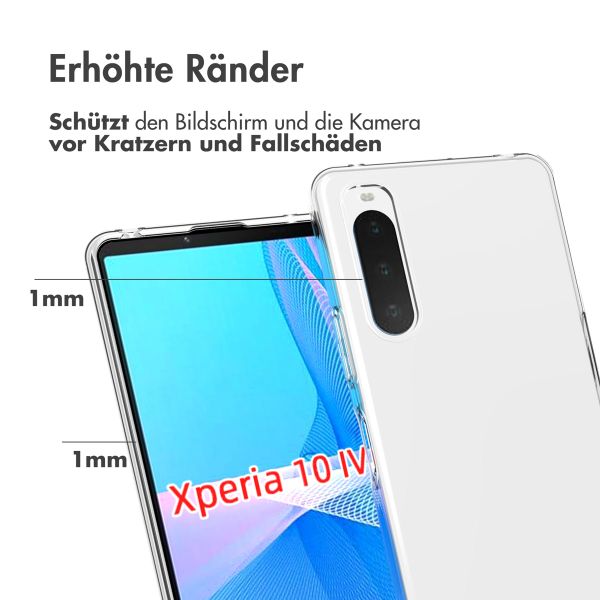 Accezz TPU Clear Cover für das Sony Xperia 10 IV - Transparent