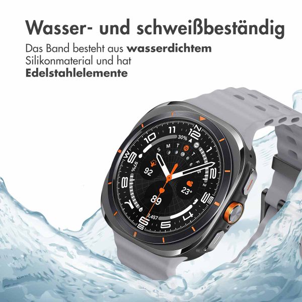 imoshion Ocean Silikonarmband für das  Samsung Galaxy Watch Ultra (2024/2025) - Brown Gray