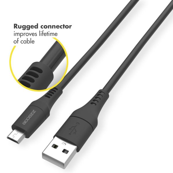 Accezz Micro-USB-zu-USB-Kabel – 1 Meter - Schwarz