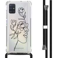 imoshion Design Hülle mit Band für das Samsung Galaxy A51 - Woman Flower