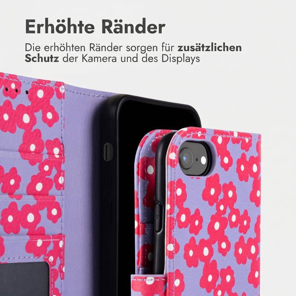 imoshion Design Klapphülle Apple iPhone SE (2022 / 2020) / 8 / 7 / 6(s) - Dusty Rose Blossoms