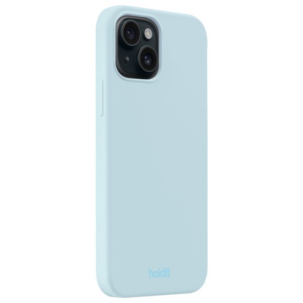 Holdit Silicone Case Apple iPhone 15 - Mineral Blue