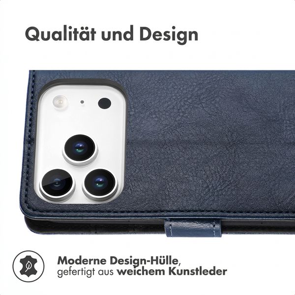 imoshion Luxuriöse Klapphülle Apple iPhone 18 Pro Max / 17 Pro Max - Dunkelblau