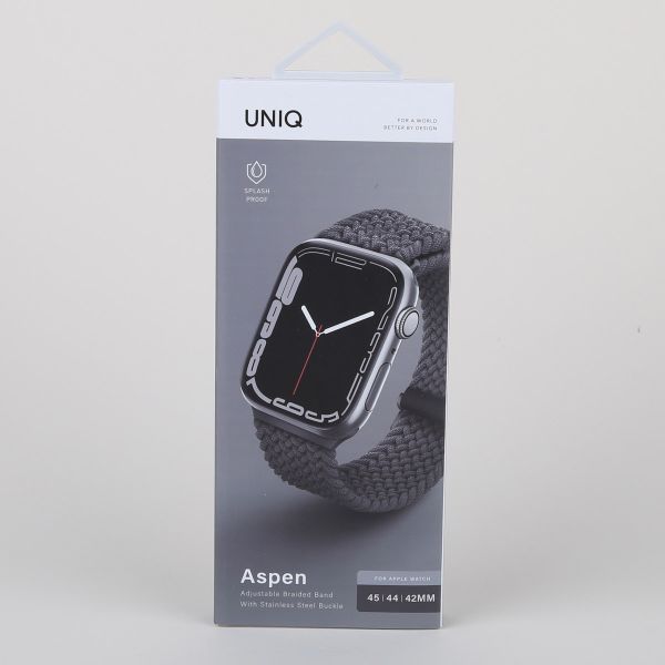 Uniq Aspen Geflochtenes Armband für die Apple Watch Series 1 bis 10 / SE / Ultra (2) (44/45/46/49 mm) - Granitgrau