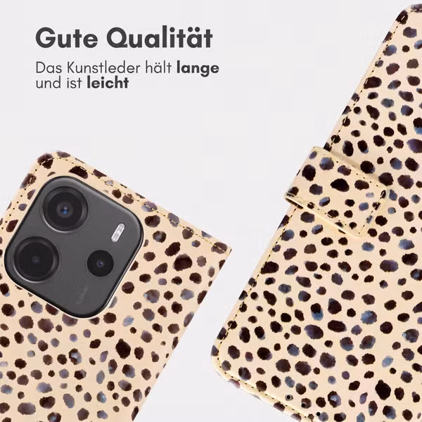 imoshion Design Klapphülle Xiaomi Redmi Note 14 (4G) - Black And White Dots