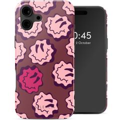 Selencia Vivid Rückabdeckung mit MagSafe Apple iPhone 16 - Wavy Smiley Pink