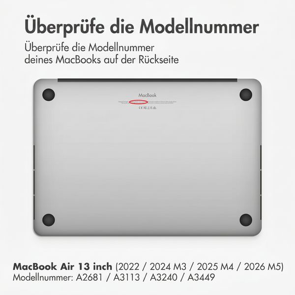 imoshion Hard Cover Apple MacBook Air 13 Zoll (2022 / 2024 M3 / 2025 M4 / 2026 M5) - Lavender Lilac