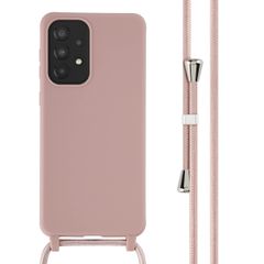 imoshion Silikonhülle mit Band für das Samsung Galaxy A33 - Sand Pink