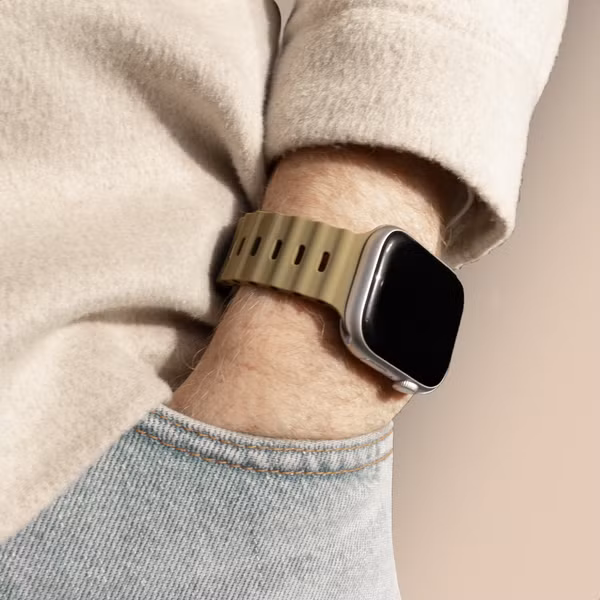 Accezz Ocean Armband für Apple Watch | 44/45/46/49 mm - Khaki