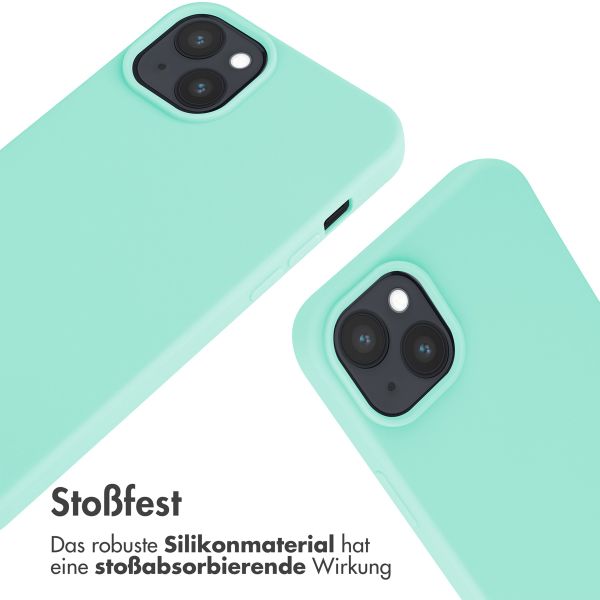 imoshion Silikonhülle mit Band für das iPhone 15 Plus - Mintgrün