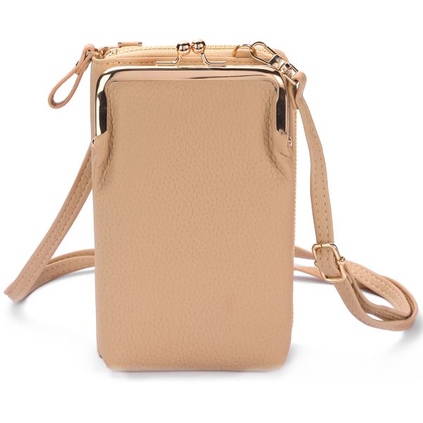 imoshion Vegane Leder-Handytasche Crossbody - Beige 