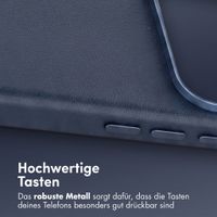 Accezz MagSafe Leather Backcover Apple iPhone 18 Pro / 17 Pro - Nightfall Blue