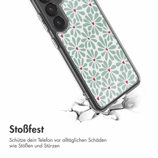 imoshion Design Hülle Samsung Galaxy S24 - Bloom Love Sage Green