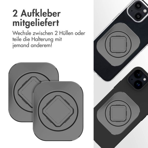 Accezz EasyLock handyhalterung Fahrrad - Inklusive Hülle für das Apple iPhone 15 - Aluminium - 360 Grad drehbar - Schwarz