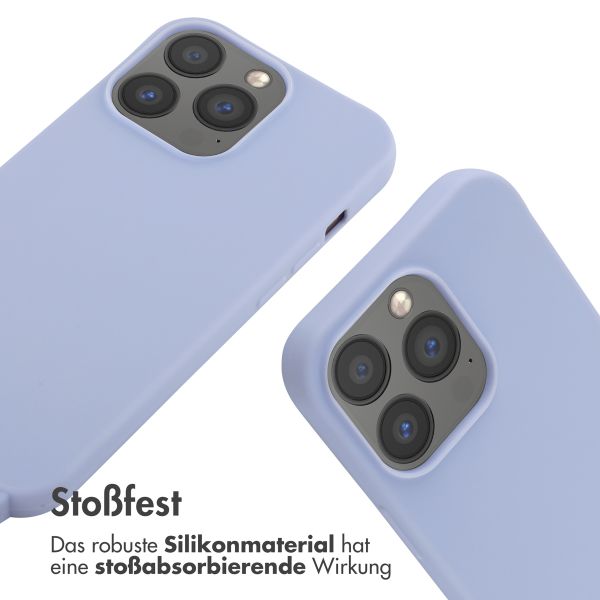 imoshion Silikonhülle mit Band für das iPhone 13 Pro - Violett